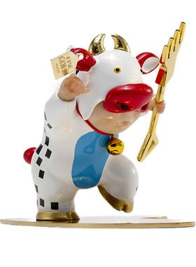 稀奇艺术风设计开运好牛雕塑摆件