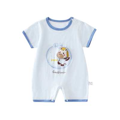 【2折专区】折扣店撤柜  婴儿短袖连体衣外出夏季薄款超萌爬服