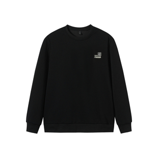 快鱼2026年春季新款男士卫衣微肌理面料挺阔有型小印花简单百搭