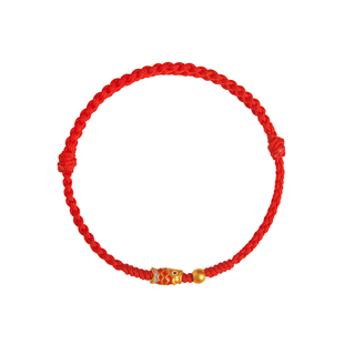 黄金锦鲤上岸红绳手链女2026年新款编织手绳属马男编织绳情侣礼物