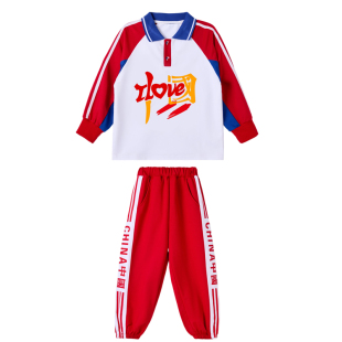儿童啦啦队演出服小学生运动会开幕式班服合唱服中国风幼儿舞蹈服