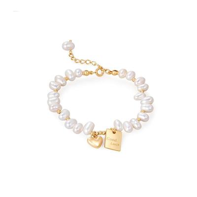 安铂洛利爱心吊牌珍珠手链