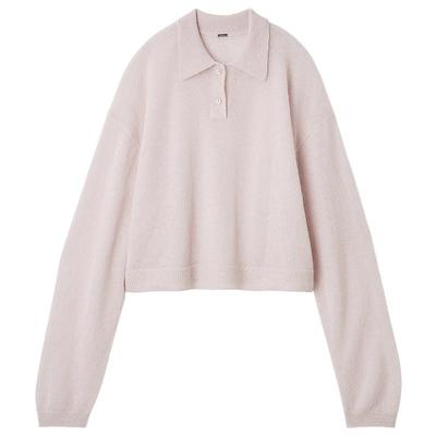 Mila Owen25秋冬新品时尚半透马海毛混纺短款polo衫09WNT254176