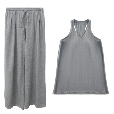 LONSLAN 25SUMMER  慵懒宽松工字背心+阔腿裤套装