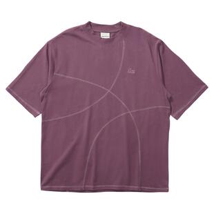 瞬时山野Monterest户外7A抗菌线迹分割宽松圆领刺绣logo短袖T恤男