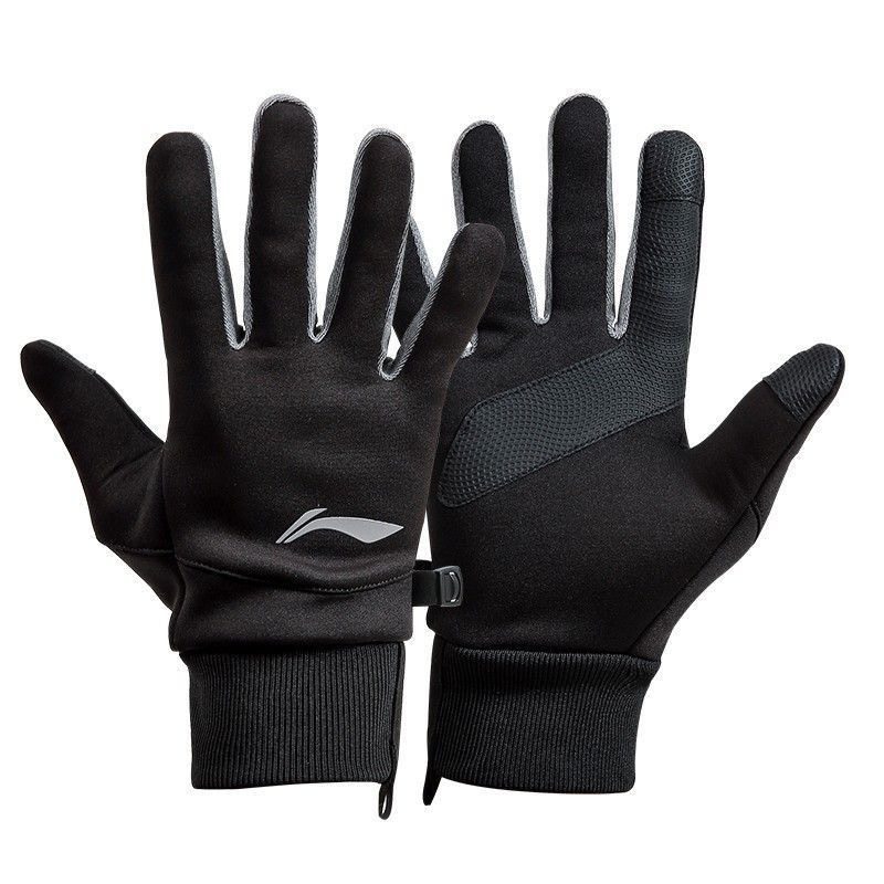 李宁加绒手套冬季户外运动