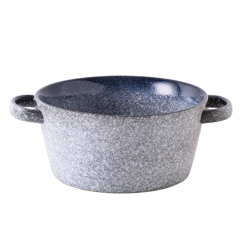 日式陶瓷碗拉面碗装菜碗餐具吃面大碗家用大码碗双耳汤碗大号创意