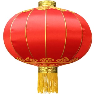 红灯笼欢度佳节春节装饰绸缎特大号小区公司门口挂户外防水1.5米2