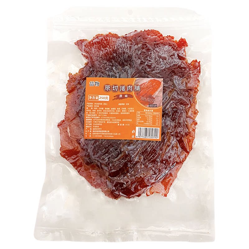原切大片猪肉脯厚切手撕肉干即食