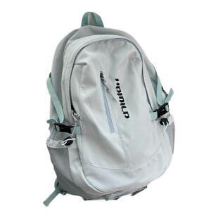 大容量旅游双肩包高颜值初中生高中书包女轻便纯色韩版电脑背包