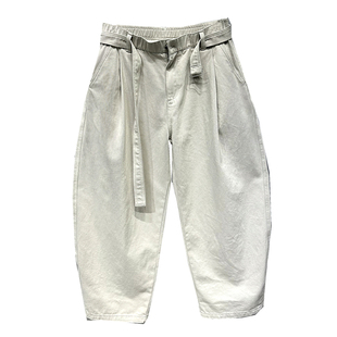 日系复古宽松直筒阔腿弯刀裤男潮牌痞帅慵懒风休闲裤百搭长裤子潮