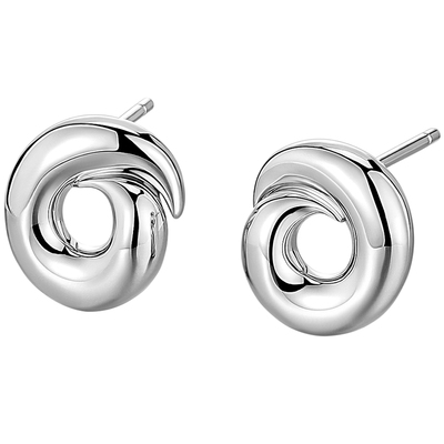 白岚贝果耳钉925银小众设计感