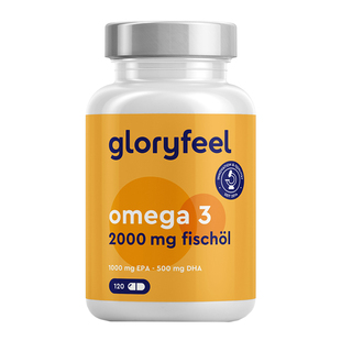【自营】Gloryfeel德国深海鱼油TG型1500mgOmega3欧米茄中老年DHA
