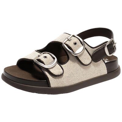 森达勃肯凉鞋女款夏季新款舒适随性厚底时尚休闲鞋ZTG65BL5