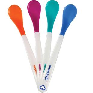 munchkin满趣健感温变色勺新生婴儿辅食勺子儿童硅胶软勺宝宝喂养