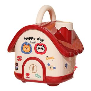 可爱小房子存钱罐可进可出女孩2026新款桌面摆件儿童高颜值储钱箱