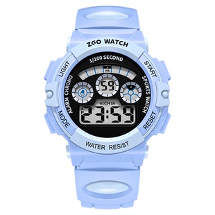 正港ZGO儿童电子手表男款小学生青少年防水夜光数字显示运动男孩