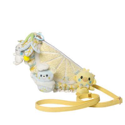 捉趣柠檬可爱毛绒斜挎包