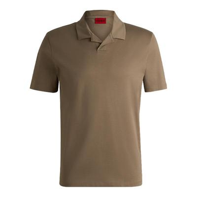 小立领设计丝光棉质修身Polo衫