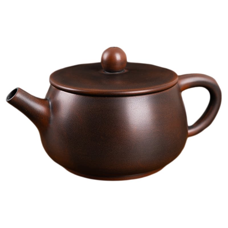 钦州坭兴陶茶壶宽口汉瓦壶纯手工