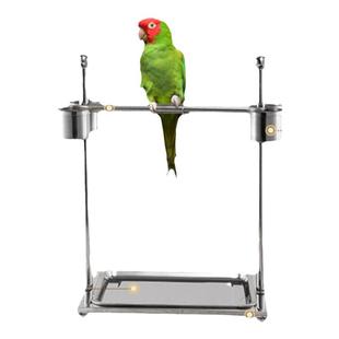 鹦鹉鸟架子不锈钢站笼站架鹩哥玄凤大型鹦鹉鸟笼子八哥脚链站杆