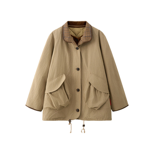 DID DAILY:Ariel2件套多穿复古巴恩风工装90白鹅绒羽绒服夹克外套