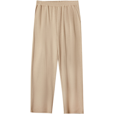 铜牛bless直筒女居家下装长裤