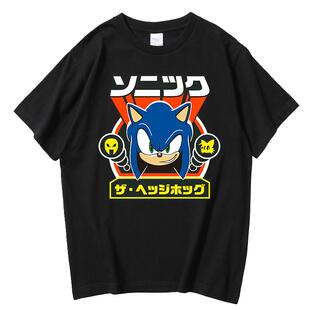 刺猬索尼克T恤儿童成人纯棉音速小子Sonic the Hedgehog 3短袖