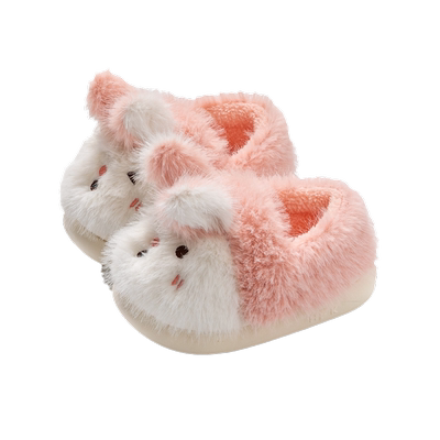 童年萌娃冬季卡通儿童棉拖鞋