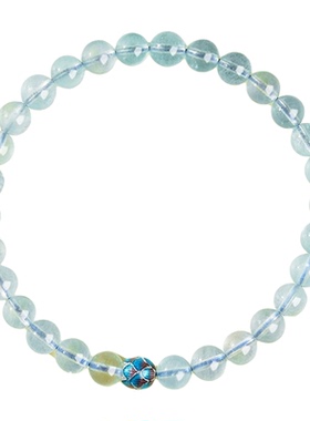 普陀山文创天然海蓝宝手串女款