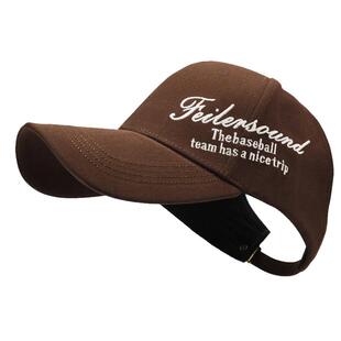 加大帽檐可扎高马尾硬顶绣字母棒球帽遮阳防晒鸭舌帽夏季风吹不掉