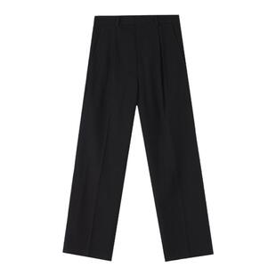 Roaringwild/咆哮野兽主线 黑色打褶轻薄直筒西裤【热销中】