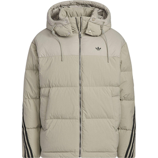 Adidas/阿迪达斯正品三叶草男士休闲运动连帽保暖羽绒服KC2563