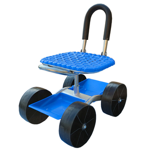 花园移动座椅草莓采摘棉花修剪旋转干活板凳大棚懒汉车劳作神器