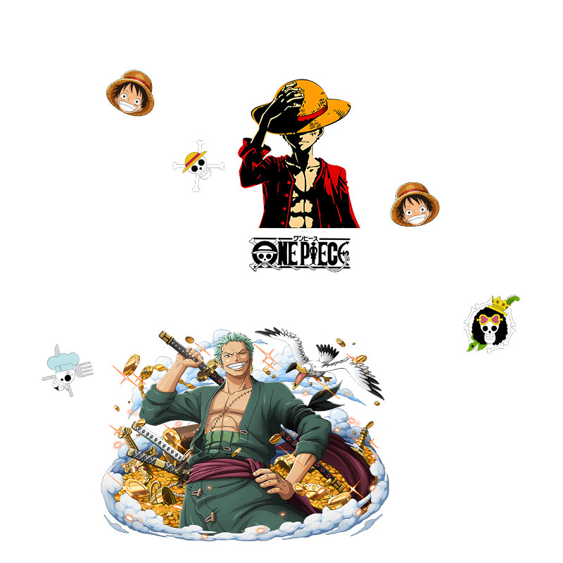 海贼王动漫划痕遮挡全车贴纸