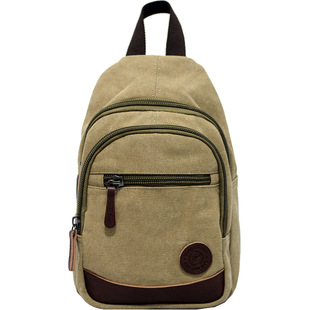 小双肩包男时尚小号背包女轻便休闲迷你旅行包单肩帆布斜跨胸包潮