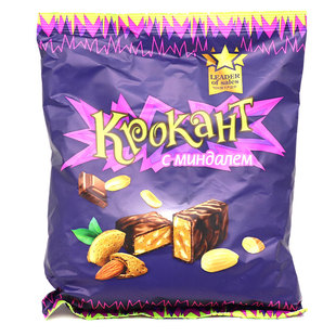 俄罗斯进口KDV紫皮糖500g/70颗巧克力味夹心糖喜糖儿童节零食糖果