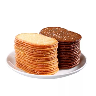 可口薄脆饼干椰奶巧克力海苔多口味香酥解馋休闲零食独立包装追剧