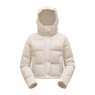 美力城暖天鹅羽绒服女款冬季新款修身保暖短款面包服连帽外套117
