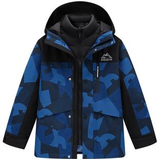 【叠变】波司登儿童羽绒服男童三合一羽绒外套户外防泼水亲子出游
