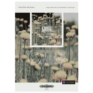 格里格 小抒情曲 选自格里格的抒情小品 钢琴独奏 彼得斯原版进口乐谱书 Grieg Arietta from Lyric Pieces Book 1 Piano EP73156