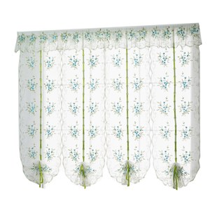 客厅阳台纱帘罗马帘免打孔厨房扇形帘装饰隔断帘气球帘提拉帘窗帘