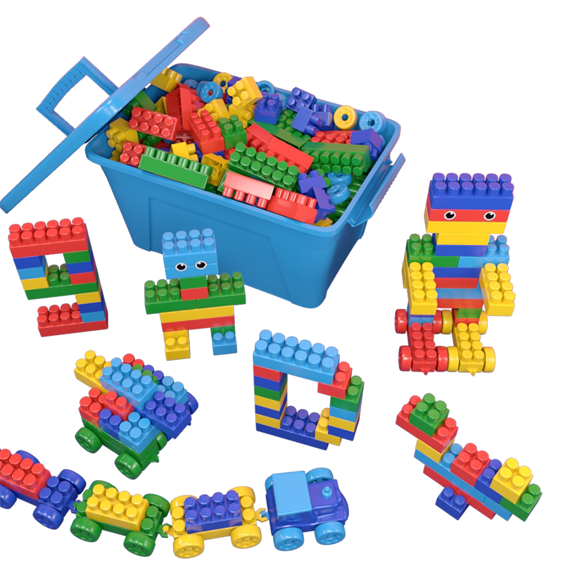 儿童塑料积木桌拼图拼装拼插玩具益智大颗粒大号宝宝智力开发动脑