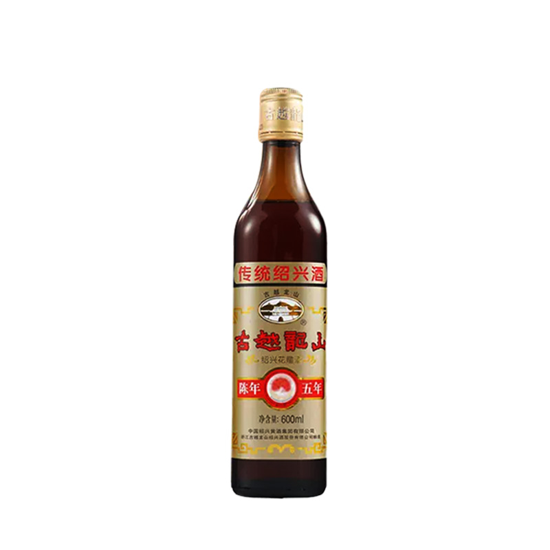 古越龙山绍兴黄酒旗舰店五年陈花雕酒600ml*12瓶半干型糯米加饭酒