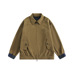 Dream made美式复古巴恩风灯芯绒立领外套男春季2026新款翻领夹克