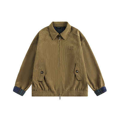 Dream made美式复古巴恩风灯芯绒立领外套男春季2026新款翻领夹克