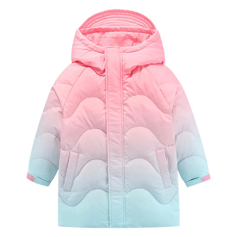 雪中飞儿童羽绒服中长款韩版加厚