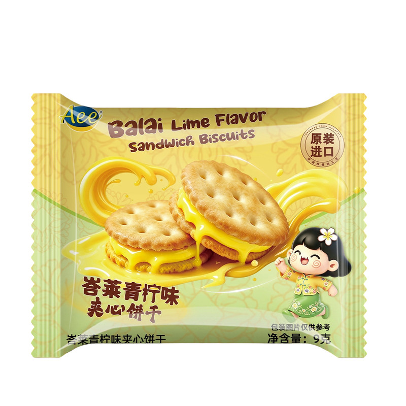 马来西亚进口Aee柠檬夹心饼干