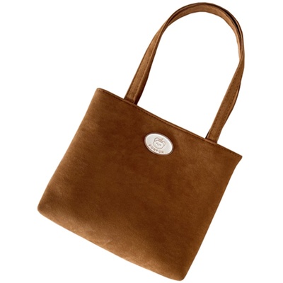 PONPON托特包小熊小韩系绒面