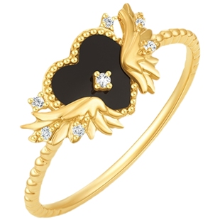 【新年礼物】MONOLOGUE独白恶魔羽翼18K金爱心戒指MV370送女友